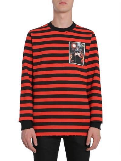 Shop Givenchy Striped Crewneck Sweater In Multi