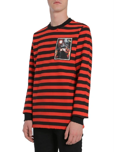 Shop Givenchy Striped Crewneck Sweater In Multi