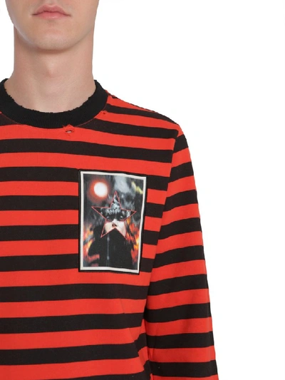 Shop Givenchy Striped Crewneck Sweater In Multi