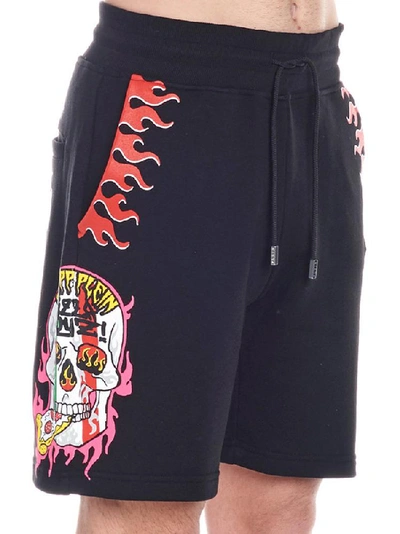 Shop Philipp Plein Philip Plein Printed Shorts In Black