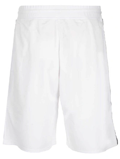 Shop Givenchy Side Logo Tape Shorts In White