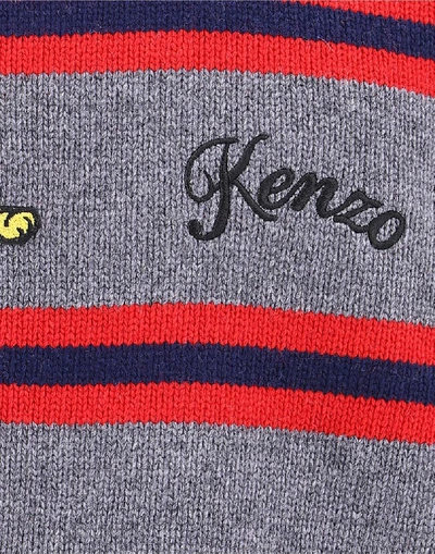 Shop Kenzo Jumping Tiger Logo Embroidered Sweater In Multi