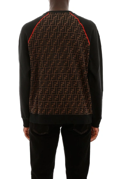 Shop Fendi Ff Logo Print Sweatshirt In Multi