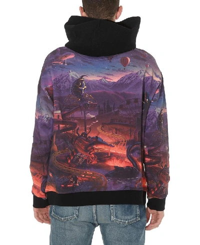 Shop Marcelo Burlon County Of Milan Graphic Printed Hoodie In Multi