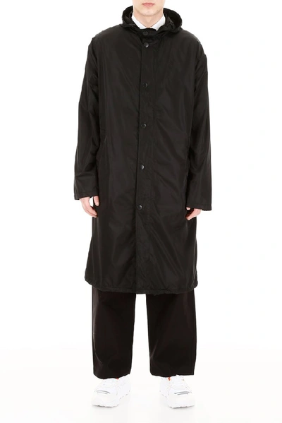 Shop Kenzo Logo Raincoat In Black