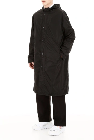 Shop Kenzo Logo Raincoat In Black