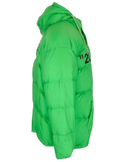 Off-white Green Down Zipped Puffer Jacket | ModeSens