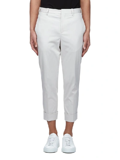 Shop Neil Barrett Cropped Trousers In White