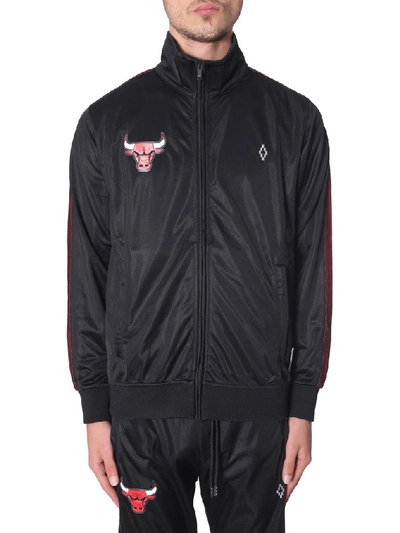 Shop Marcelo Burlon County Of Milan Chicago Bulls Bomber Jacket In Black