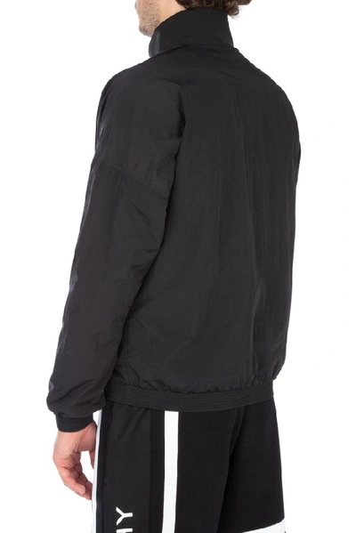 Shop Givenchy Logo Neckline Lightweight Jacket In Black