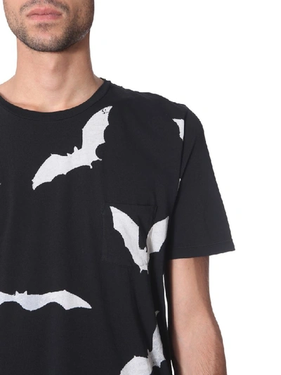 Shop Saint Laurent All Over Bat Print T In Black