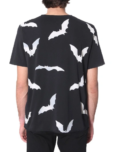 Shop Saint Laurent All Over Bat Print T In Black