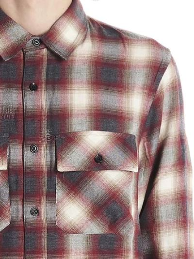 Shop Amiri Check Pattern Shirt In Multi