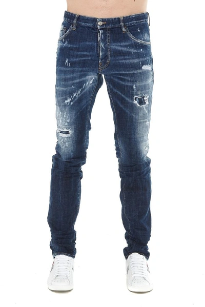 Shop Dsquared2 Cool Guy Distressed Jeans In Blue