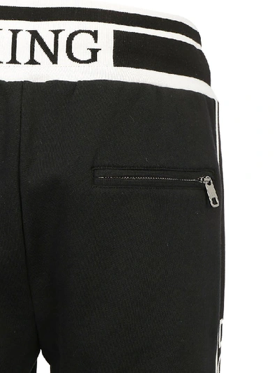 Shop Dolce & Gabbana King Logo Band Trousers In Black