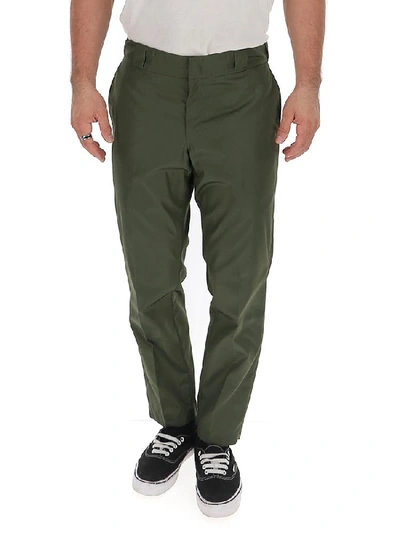 Shop Prada Cropped Straight Leg Pants In Green