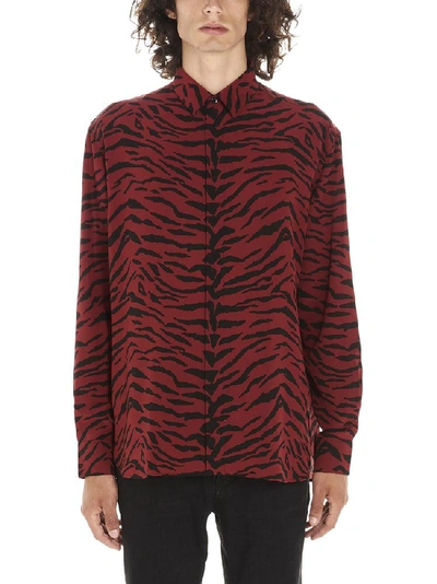 Shop Saint Laurent Zebra Print Shirt In Multi