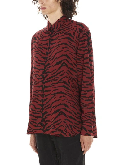 Shop Saint Laurent Zebra Print Shirt In Multi