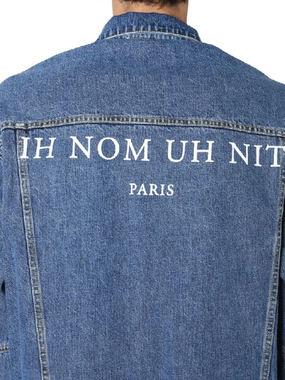 Shop Ih Nom Uh Nit Raf Simons Denim Classic Jacket In Black