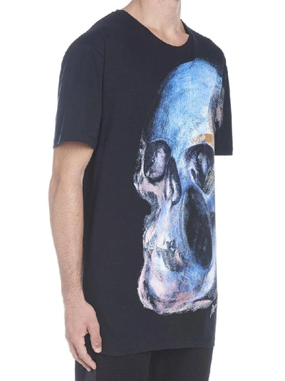 Shop Alexander Mcqueen Painted Skull Printed T In Black