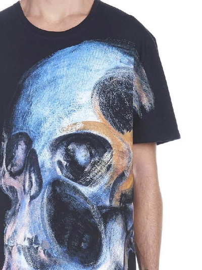 Shop Alexander Mcqueen Painted Skull Printed T In Black