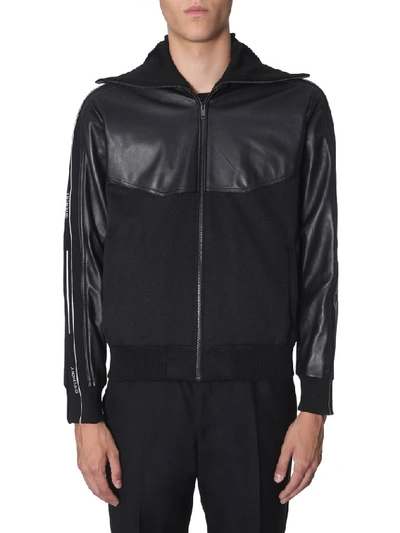 Shop Givenchy Logo Tape Panelled Jacket In Black