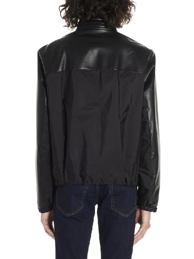Shop Prada Zipped Logo Jacket In Black