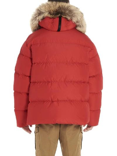 Shop Dsquared2 Logo Patch Down Jacket In Red