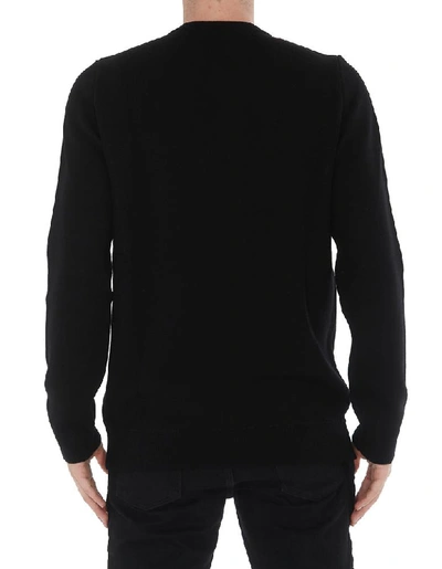 Shop Balmain Knitted Logo Jumper In Black