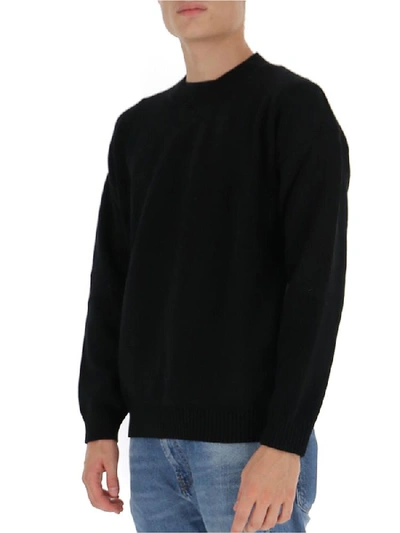 Shop Kenzo Jacquard Logo Sweater In Black