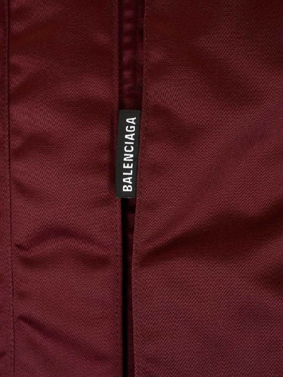 Shop Balenciaga Incognito Hooded Parka In Red