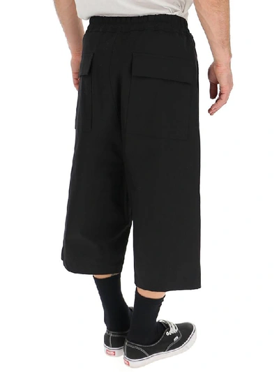 Shop Rick Owens Geometric Long Drawstring Shorts In Black