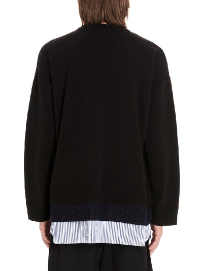 Shop Juunj Juun.j Pinstripe Trim Sweatshirt In Multi