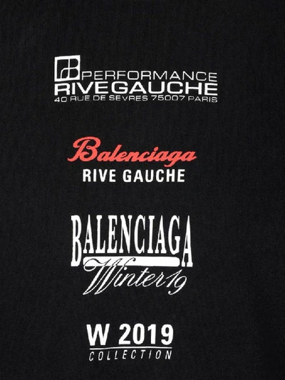 Shop Balenciaga Turtleneck Logo Long Sleeved T In Black