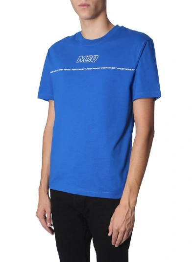 Shop Mcq By Alexander Mcqueen Mcq Alexander Mcqueen Logo T In Blue