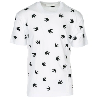 Shop Mcq By Alexander Mcqueen Mcq Alexander Mcqueen All Over Swallow Print T In White