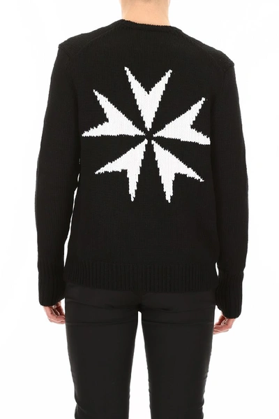 Shop Neil Barrett Instarsia Crewneck Sweater In Black