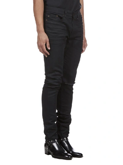 Shop Saint Laurent Skinny Jeans In Black