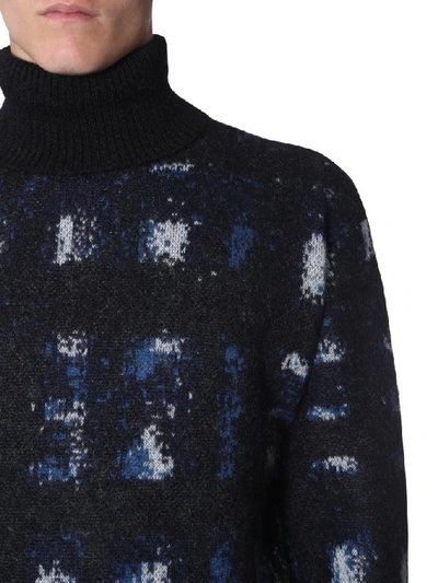 Shop Alexander Mcqueen Mottled Turtleneck Jumper In Multi