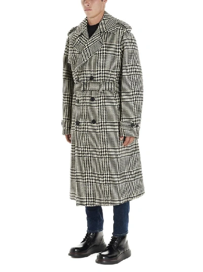Shop Alexander Mcqueen Double Breasted Check Coat In Multi