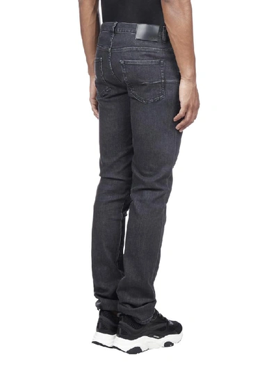 Shop Dior Homme Logo Straight Jeans In Black