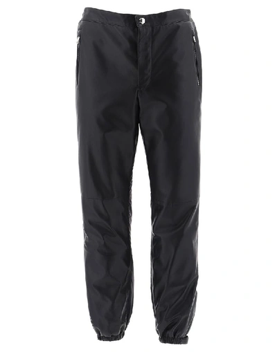 Shop Prada Hybrid Elasticated Cuff Trousers In Black