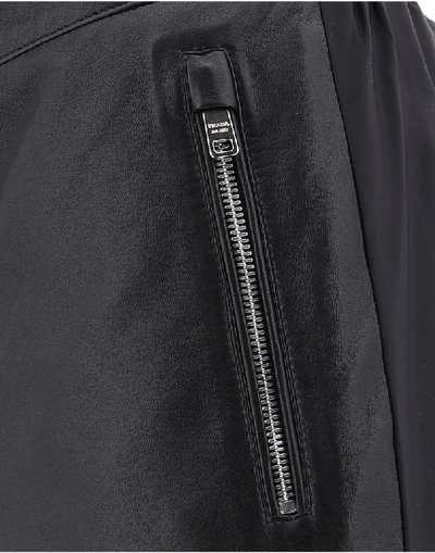 Shop Prada Hybrid Elasticated Cuff Trousers In Black