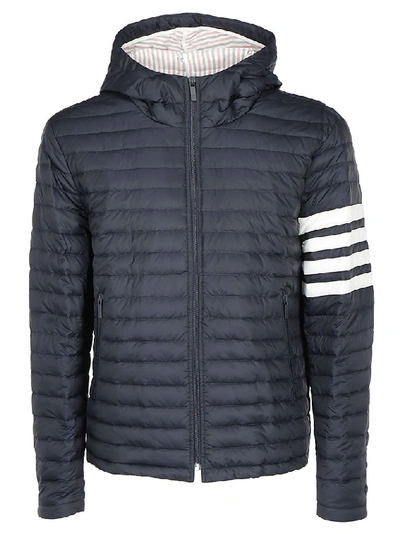 Shop Thom Browne Padded Zipped Jacket In Navy