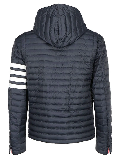 Shop Thom Browne Padded Zipped Jacket In Navy