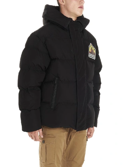 Shop Dsquared2 Logo Patch Down Jacket In Black