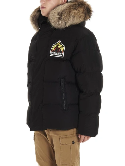Shop Dsquared2 Logo Patch Down Jacket In Black
