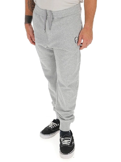 Shop Alexander Mcqueen Skull Patch Sweatpants In Grey