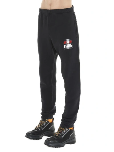 Shop Heron Preston Logo Drawstring Sweatpants In Black