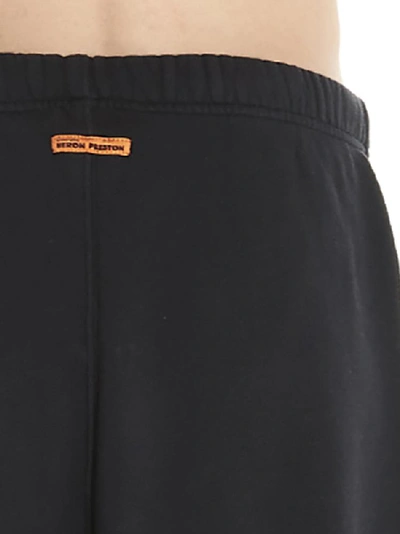 Shop Heron Preston Logo Drawstring Sweatpants In Black